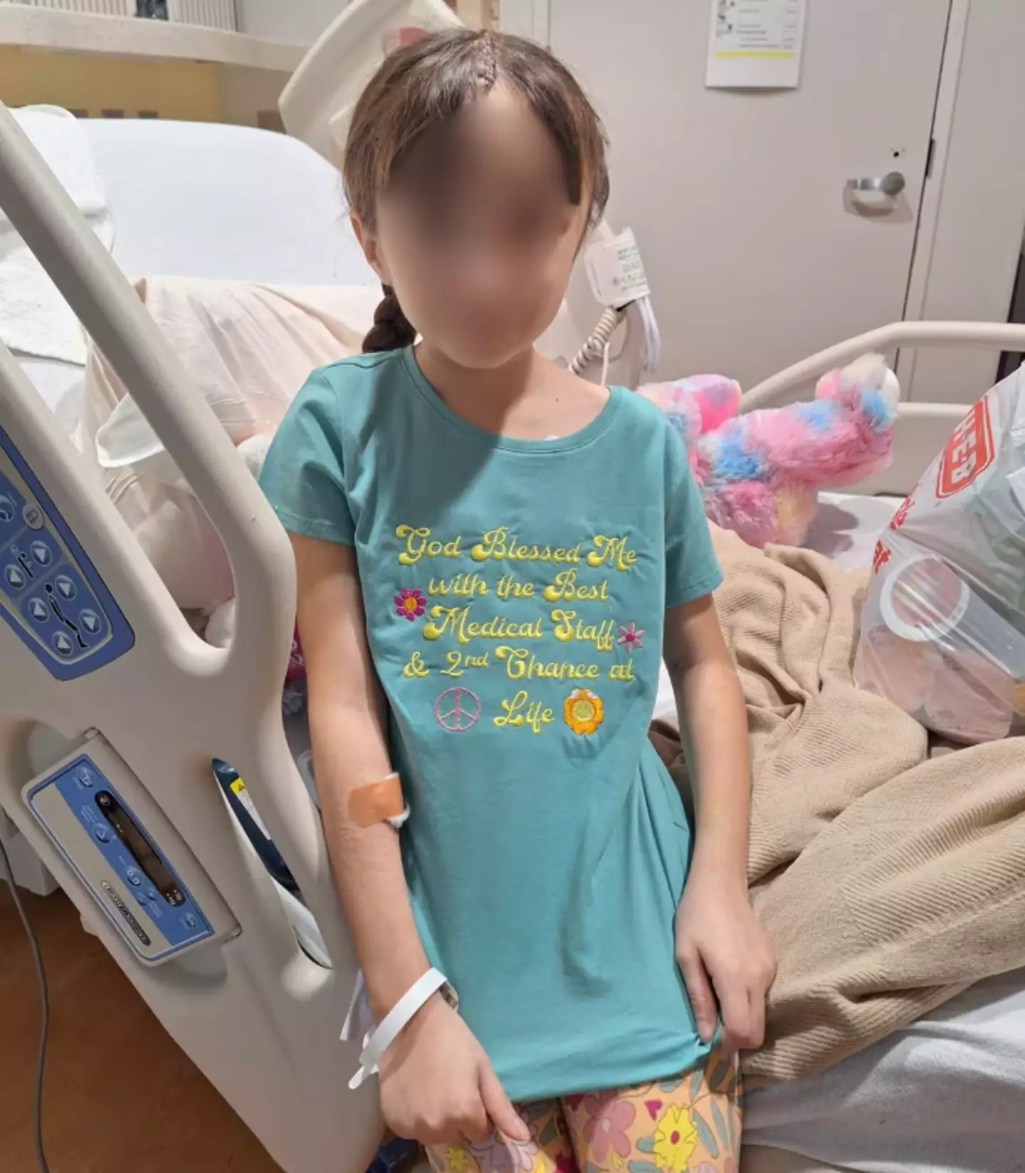 The little girl was recovering from brain surgery after having a cancerous tumor removed (Texas Civil Rights Project)