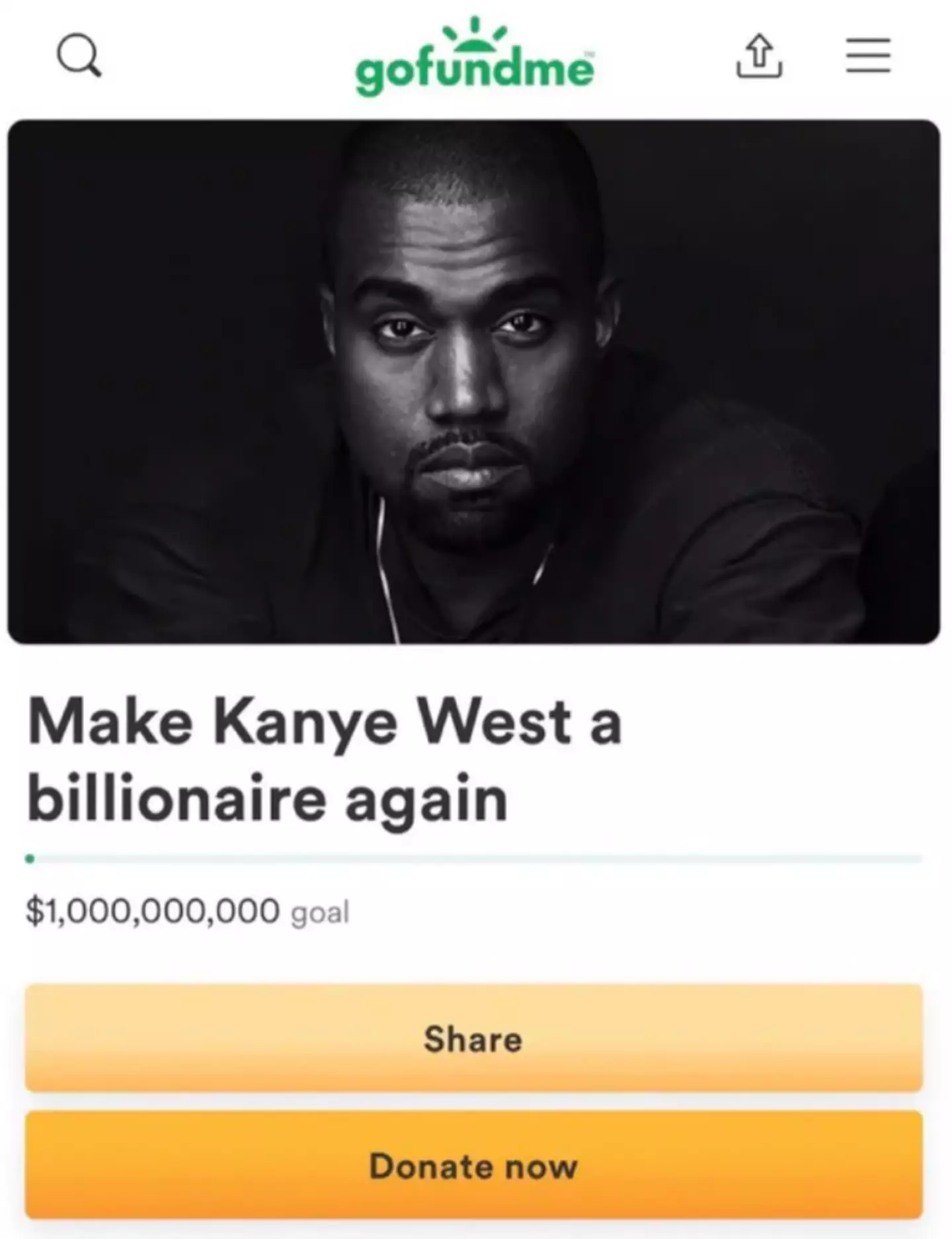 There are GoFundMe's being set up to get Kanye West back to billionaire status.