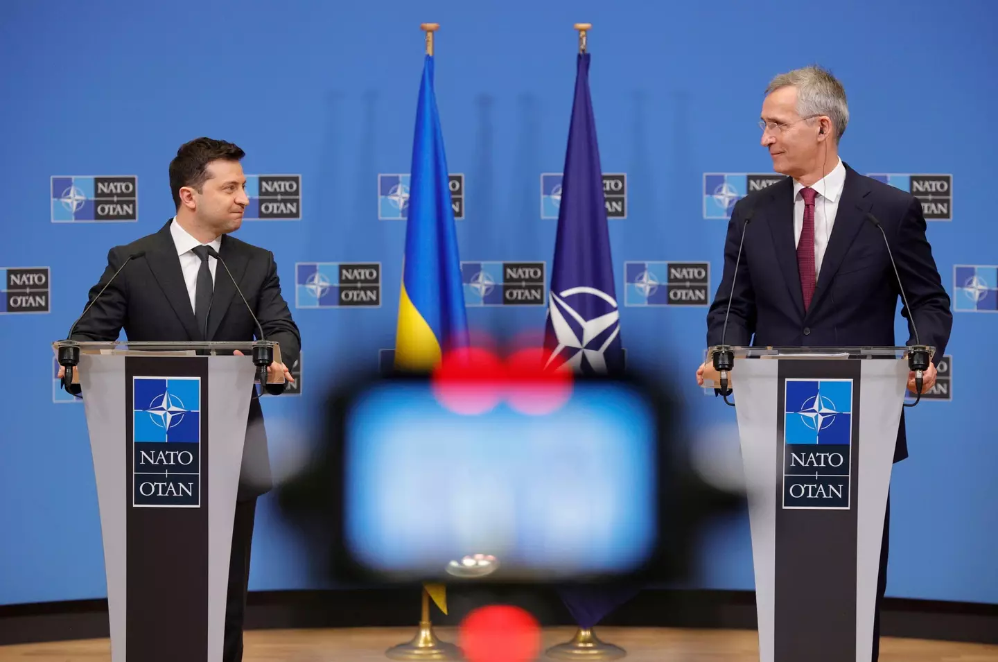 Jens Stoltenberg (right) says Ukraine will join NATO.