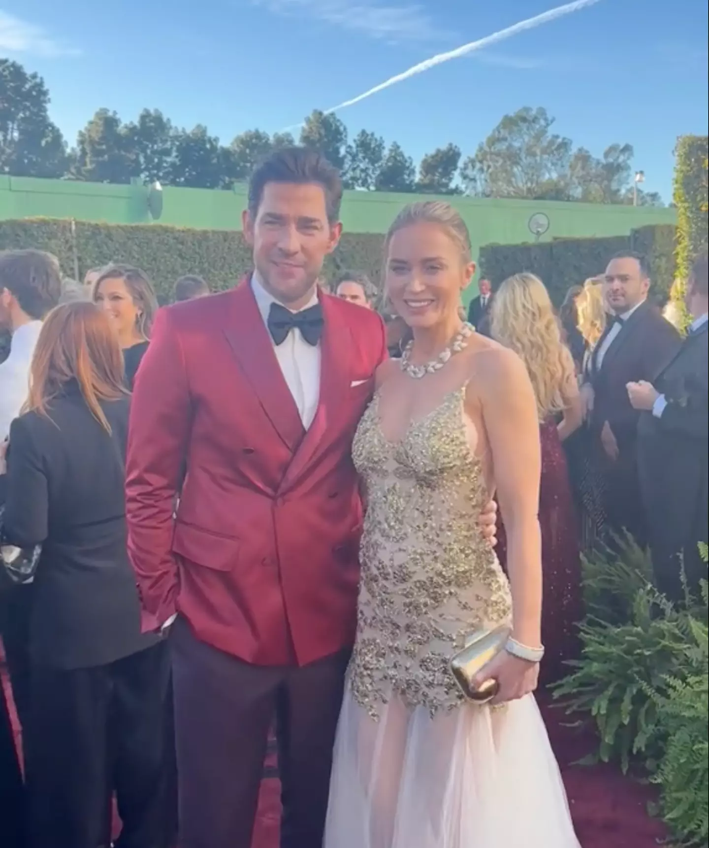 John Krasinski and Emily Blunt appeared at the Golden Globes.