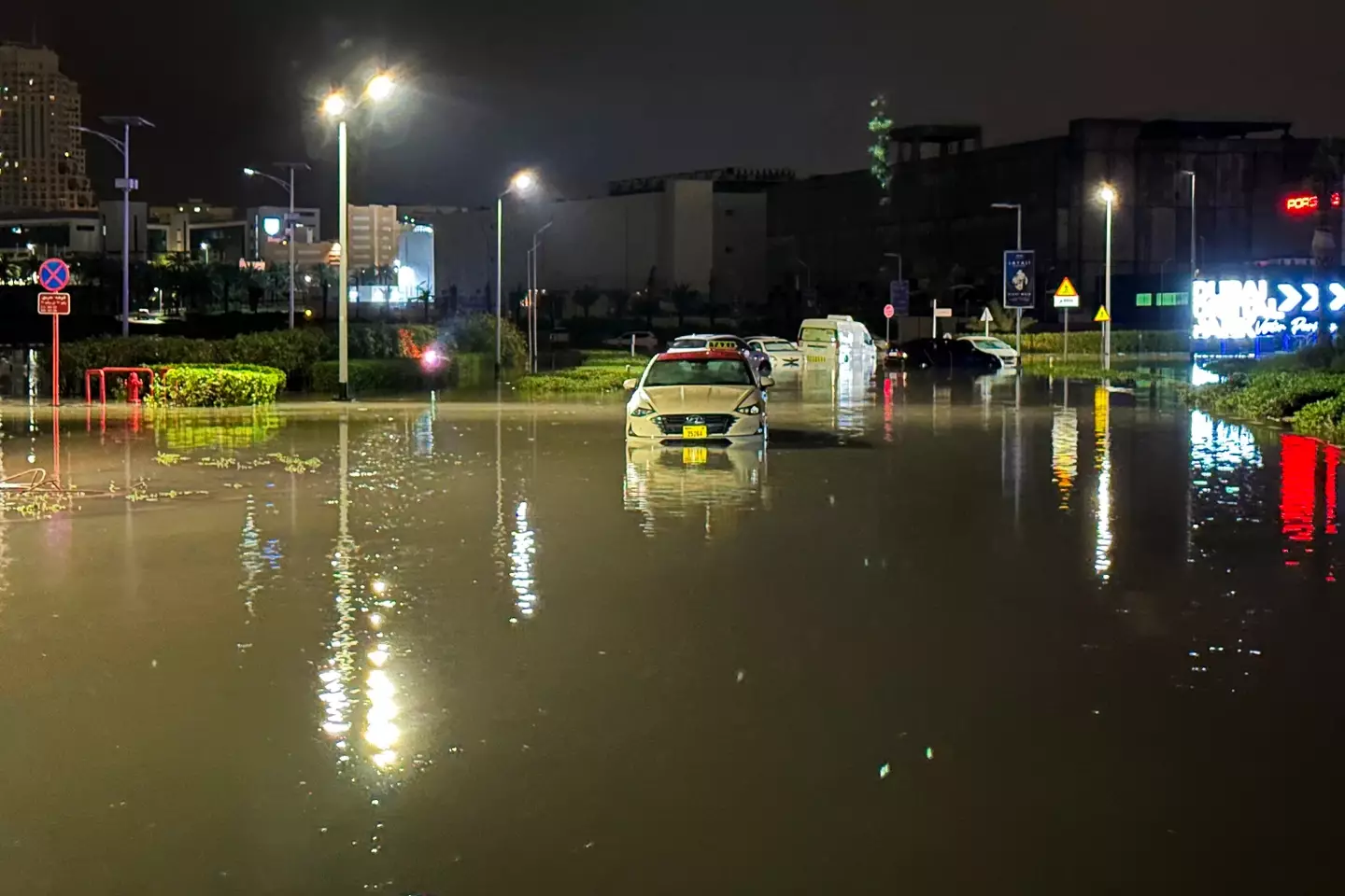 Vehicles have been left stranded in the streets (GIUSEPPE CACACE/AFP via Getty Images) 