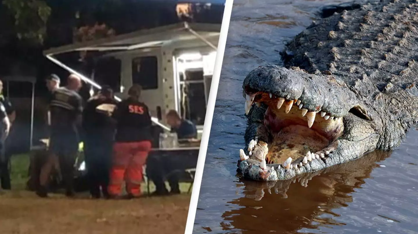 Man missing after jumping into croc-infested river to escape from police