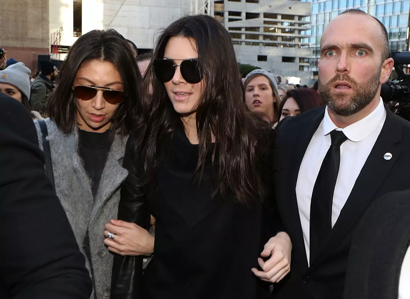 Newton pictured guarding Kendall Jenner back in 2014 (Ki Price/Corbis via Getty Images)