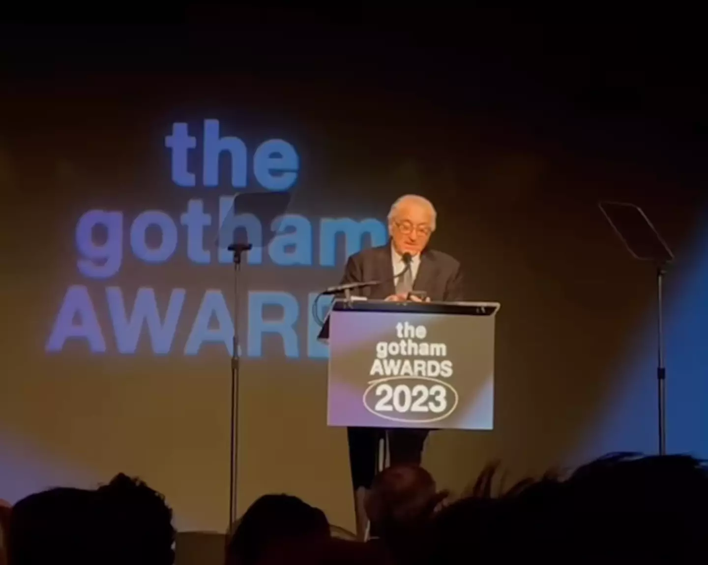 De Niro claimed his speech had been edited.