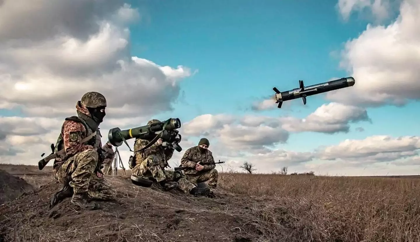 Javelin anti-tank weapon.