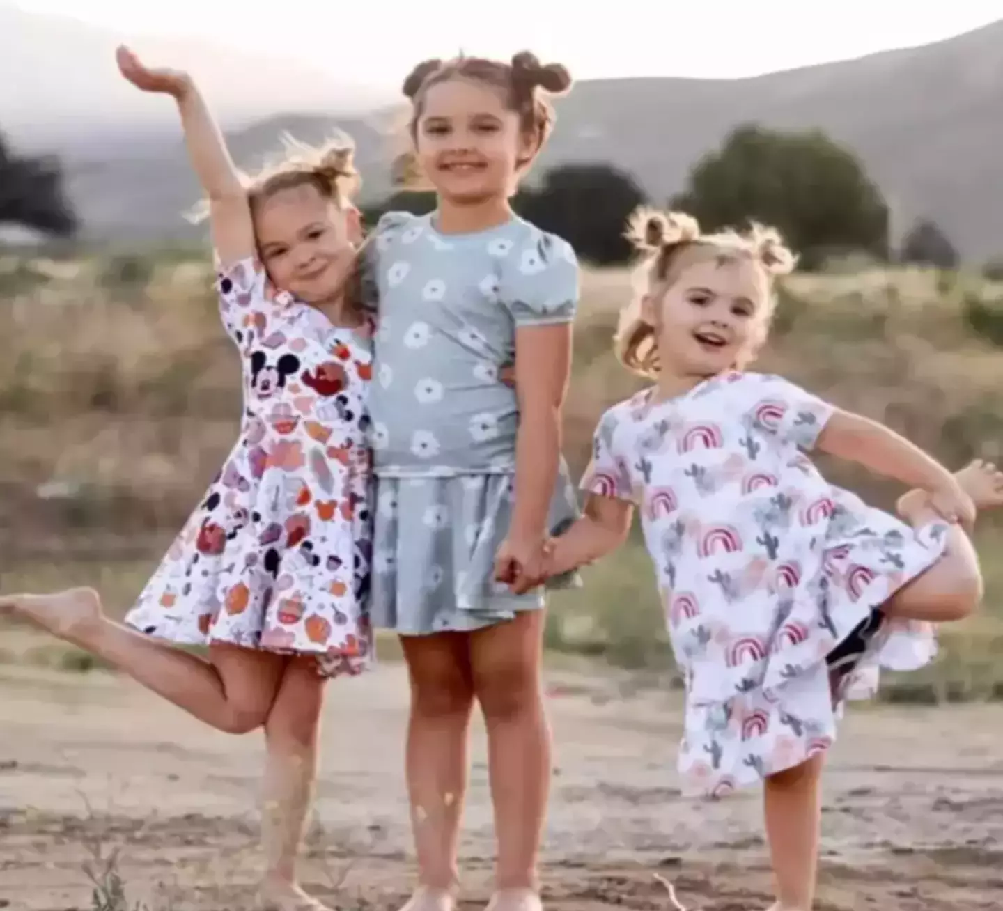 The bodies of sisters Olivia, five, Evelyn, eight, and Paityn, nine, were found shortly after they went missing (GoFundMe)