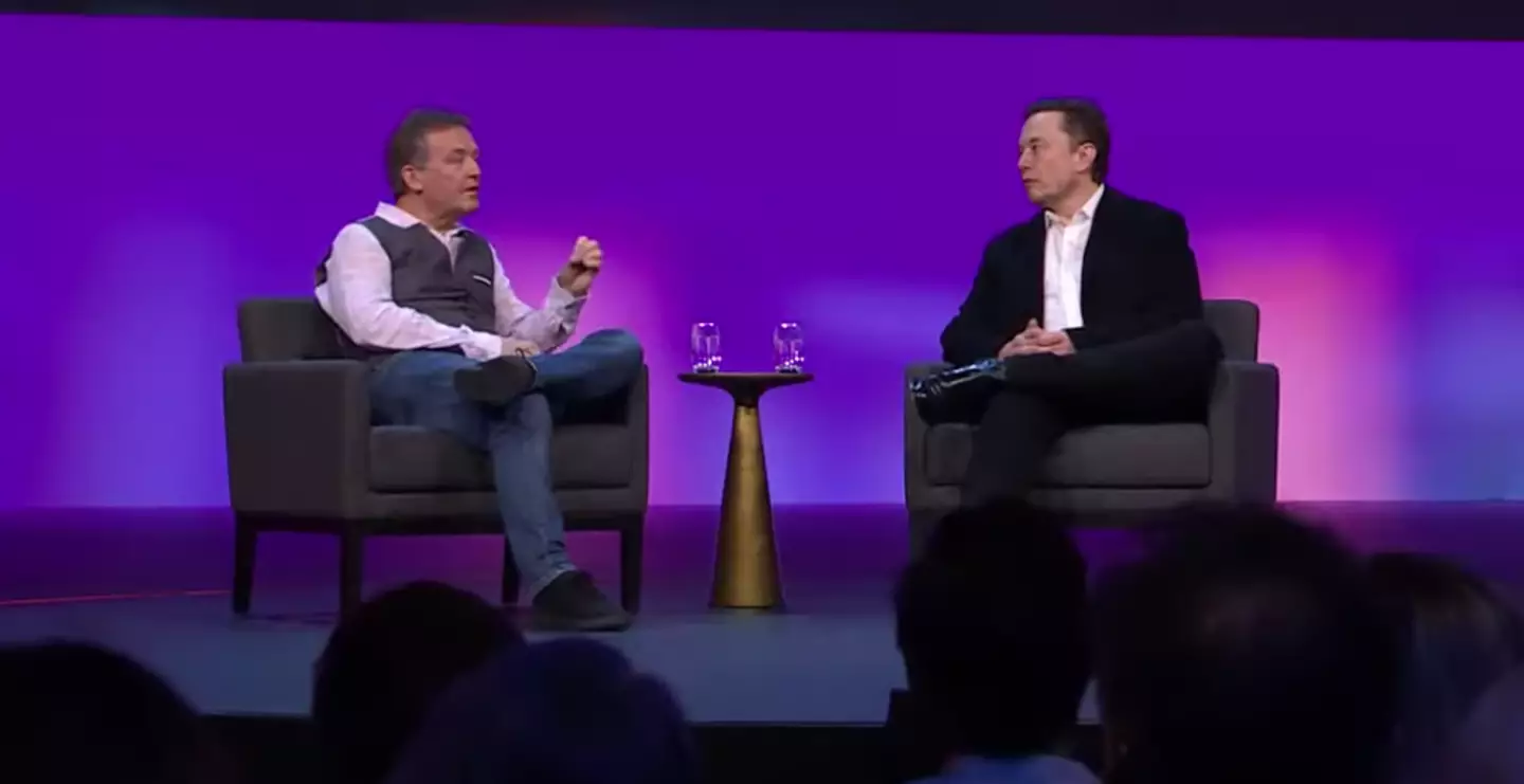 Elon Musk is interviewed by TED head Chris Anderson.
