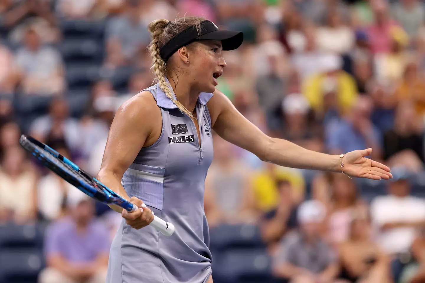 Yulia Putintseva didn't have the best game on Saturday (Matthew Stockman/Getty Images)