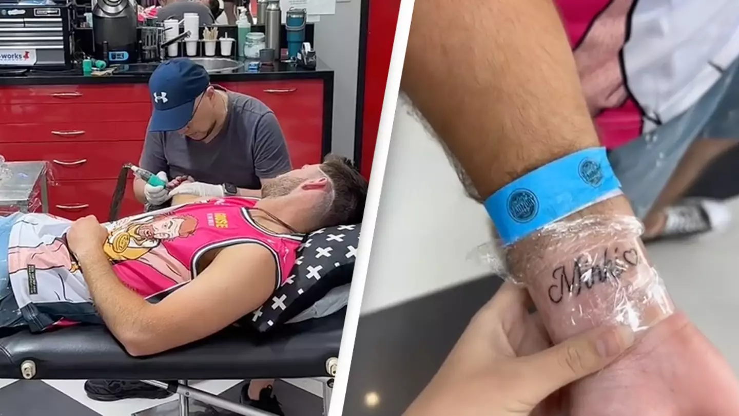 Man gets woman’s name tattooed on him in exchange for lifetime subscription of her OnlyFans