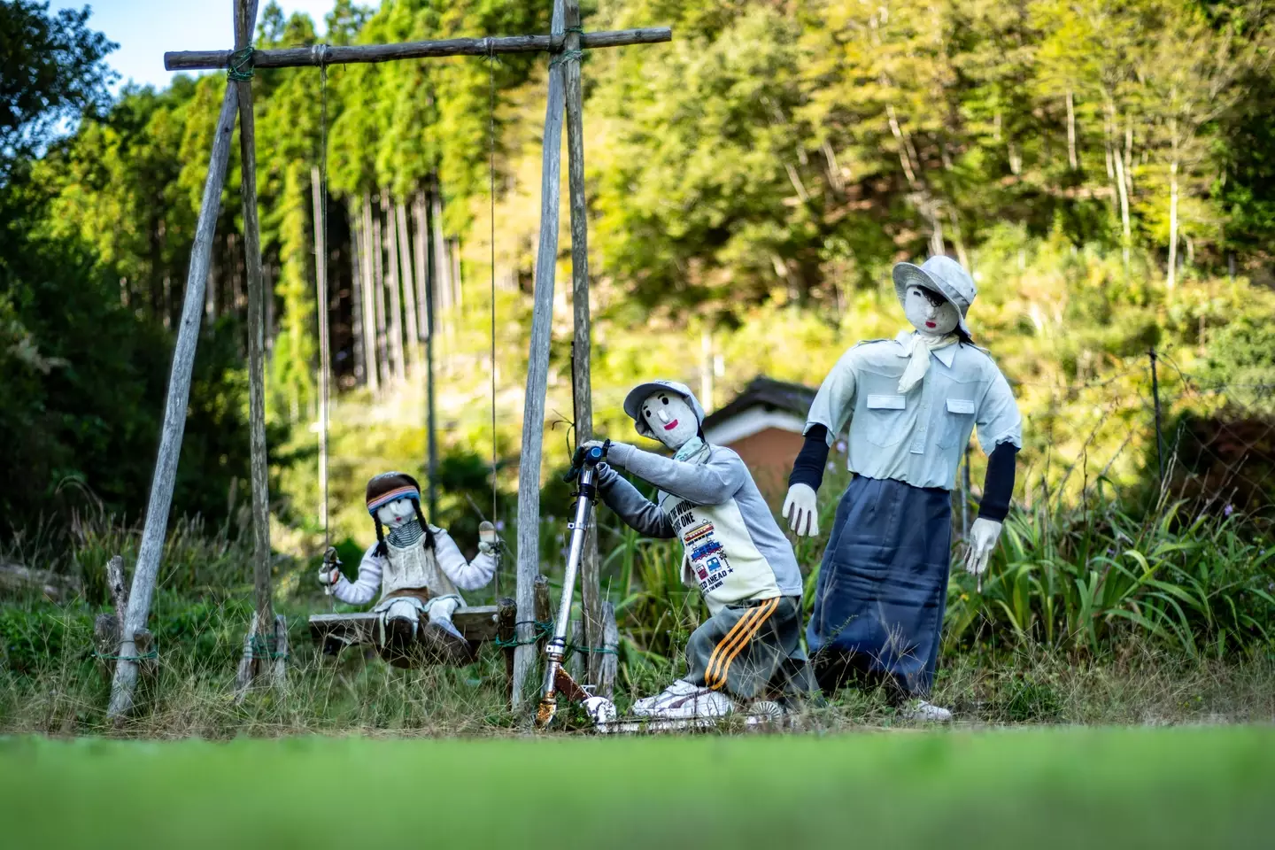 Puppets 'probably outnumber' the people left in Ichinono (PHILIP FONG/AFP via Getty Images)