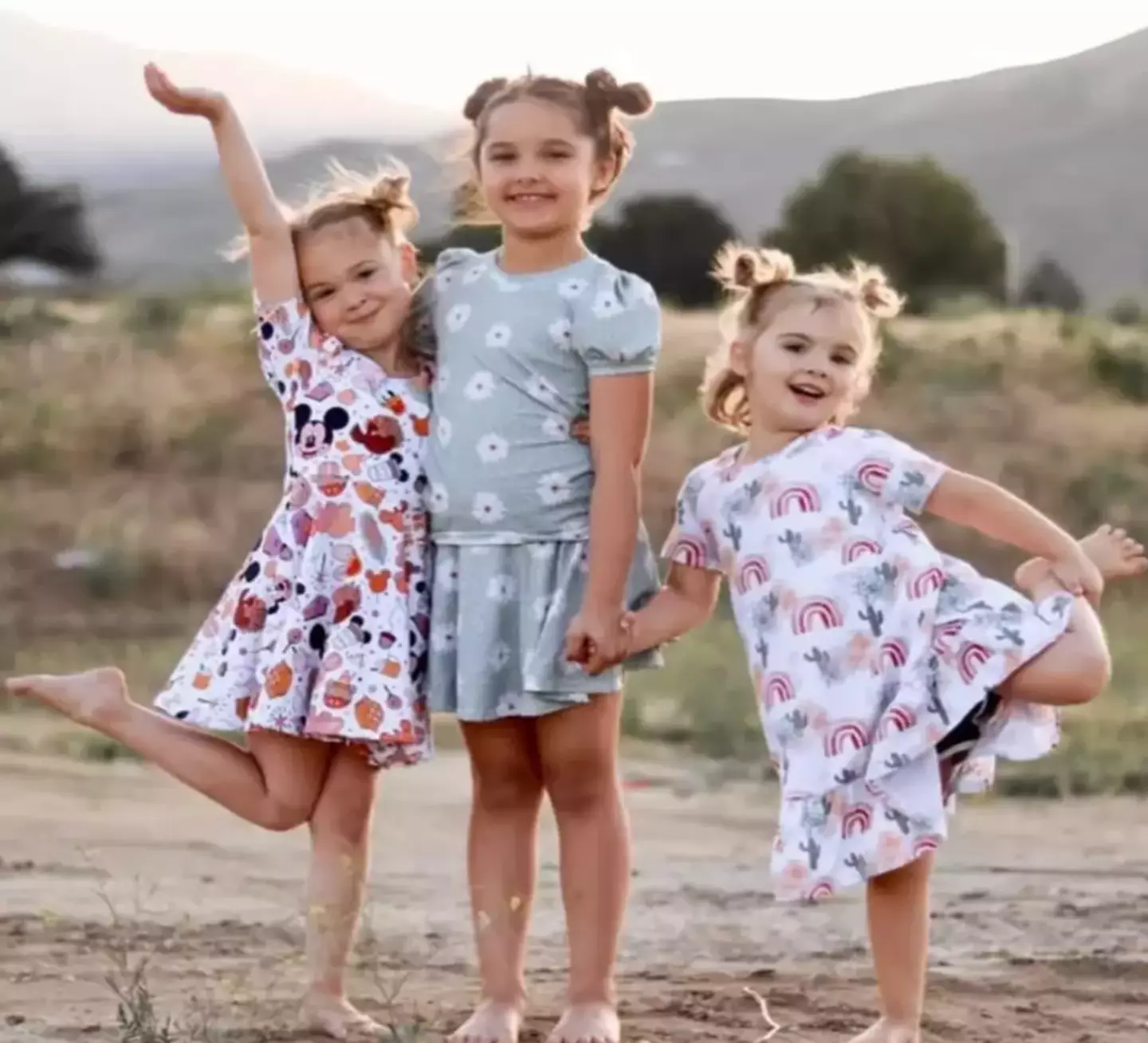 The bodies of sisters Olivia, five, Evelyn, eight, and Paityn, nine, were found earlier this week (GoFundMe)