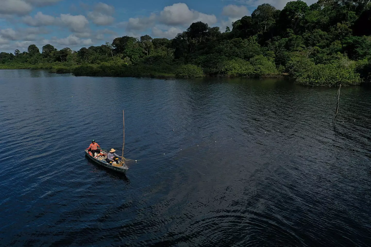 Lake Tefe in Brazil reached extreme temperatures (MIGUEL MONTEIRO/AFP via Getty Images)