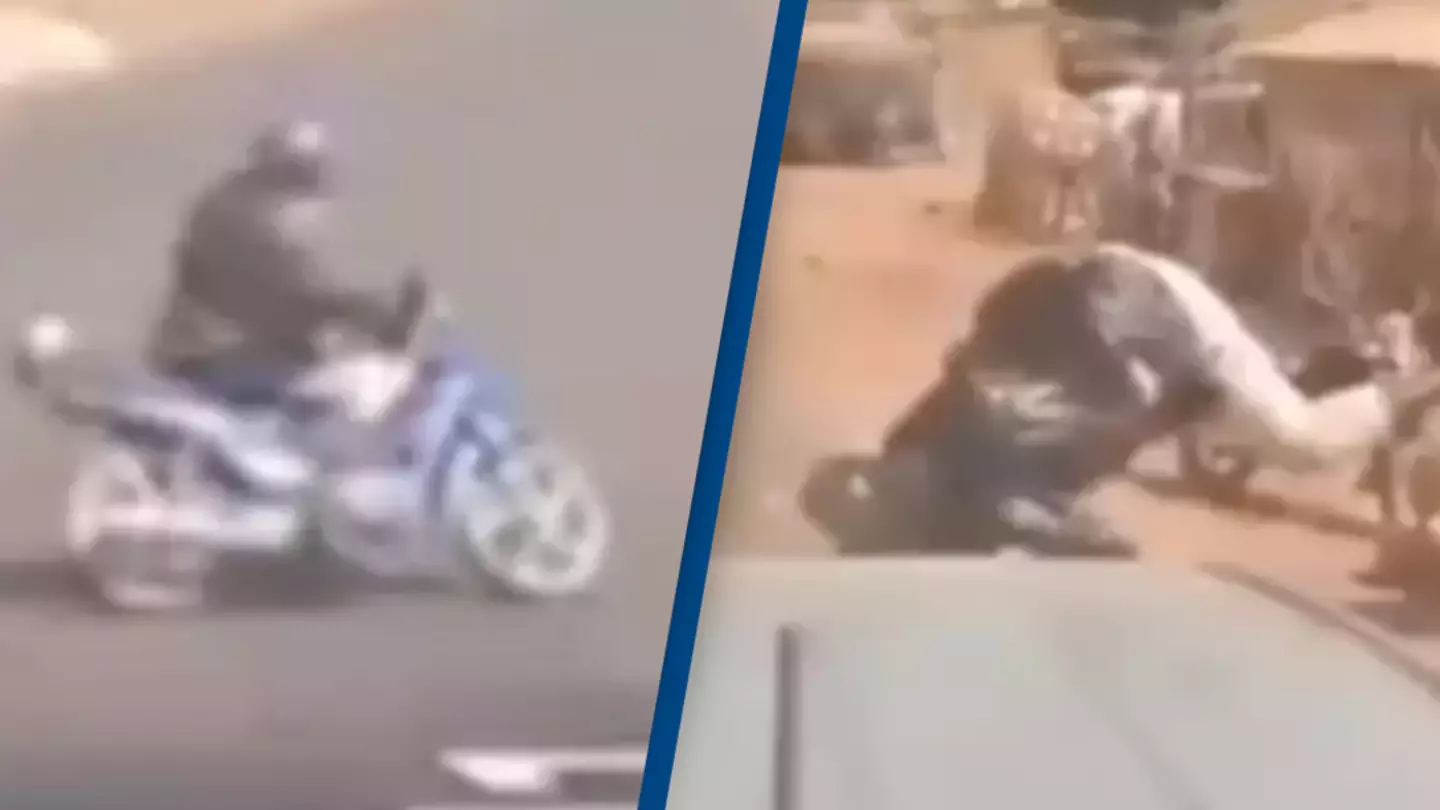 Google Maps appears to show moment biker was run over by Street View car