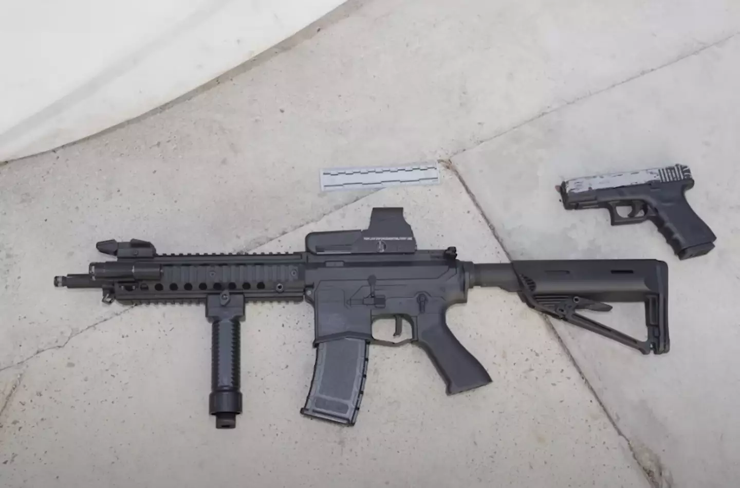 The Airsoft guns have been taken into evidence.