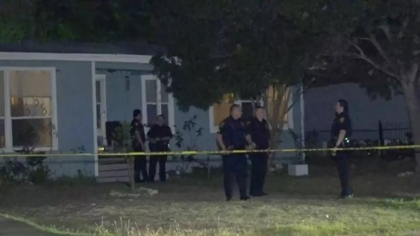 The mother-of-three shot the intruder in the chest (