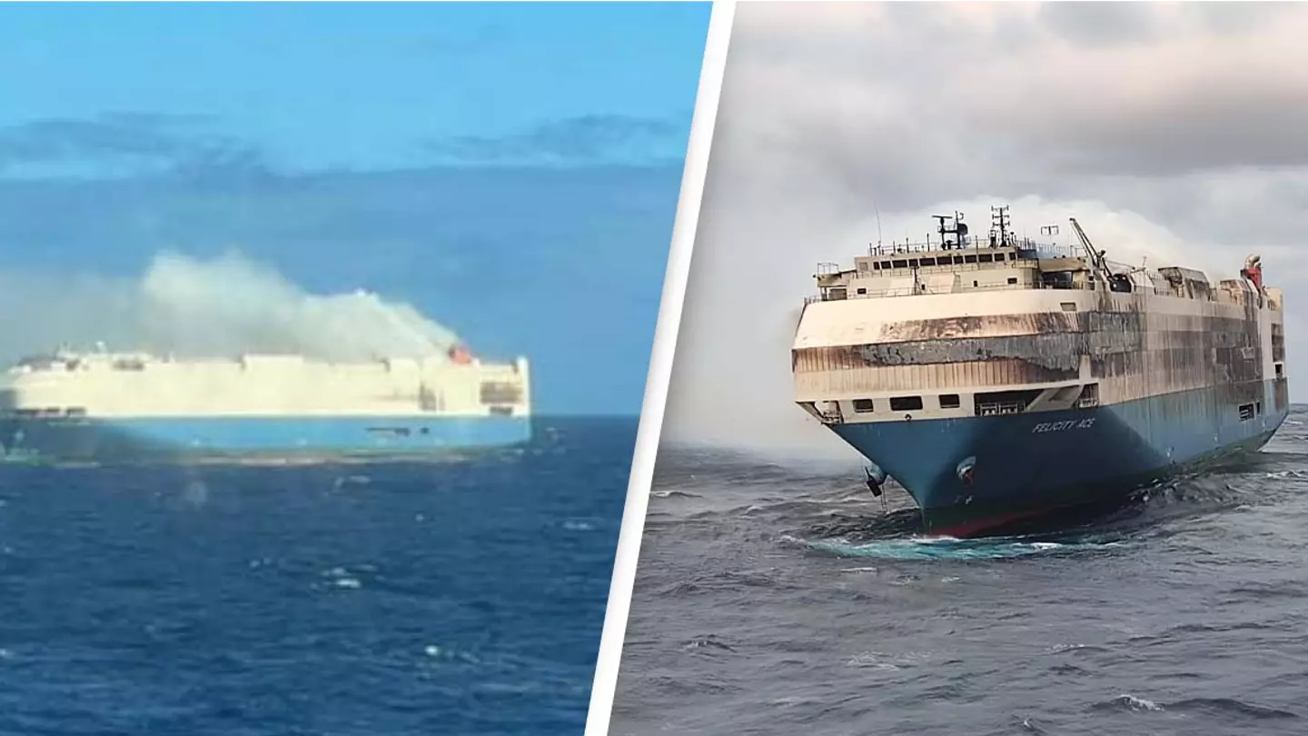 Vessel Carrying More Than A Thousand Porsches 'Still Burning' In The Middle Of The Ocean