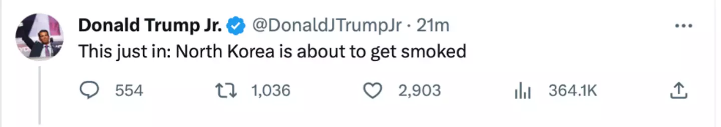 Interesting claim from the former president's son.