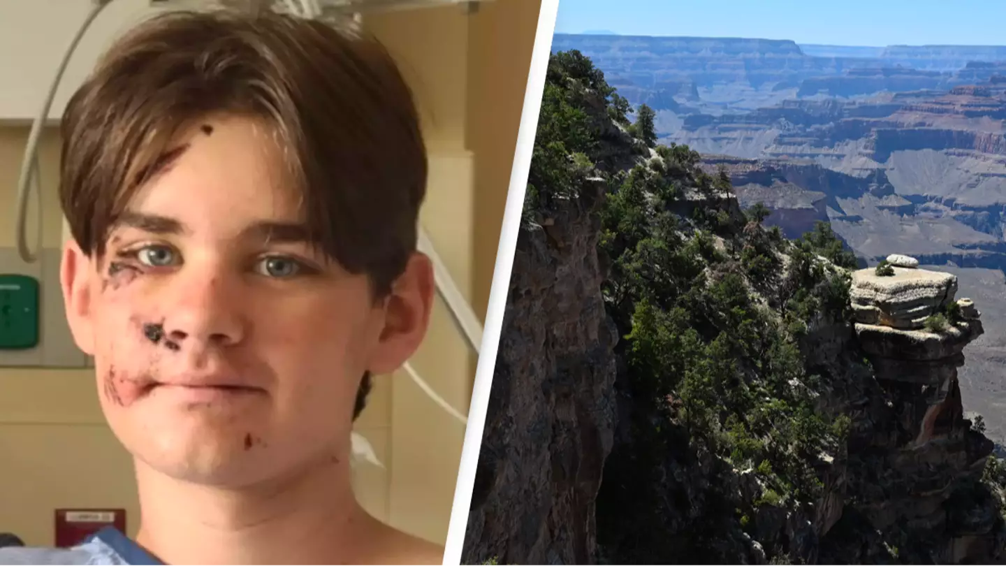 Teen miraculously survives plunging 100 feet at Grand Canyon after dodging tourist’s photo