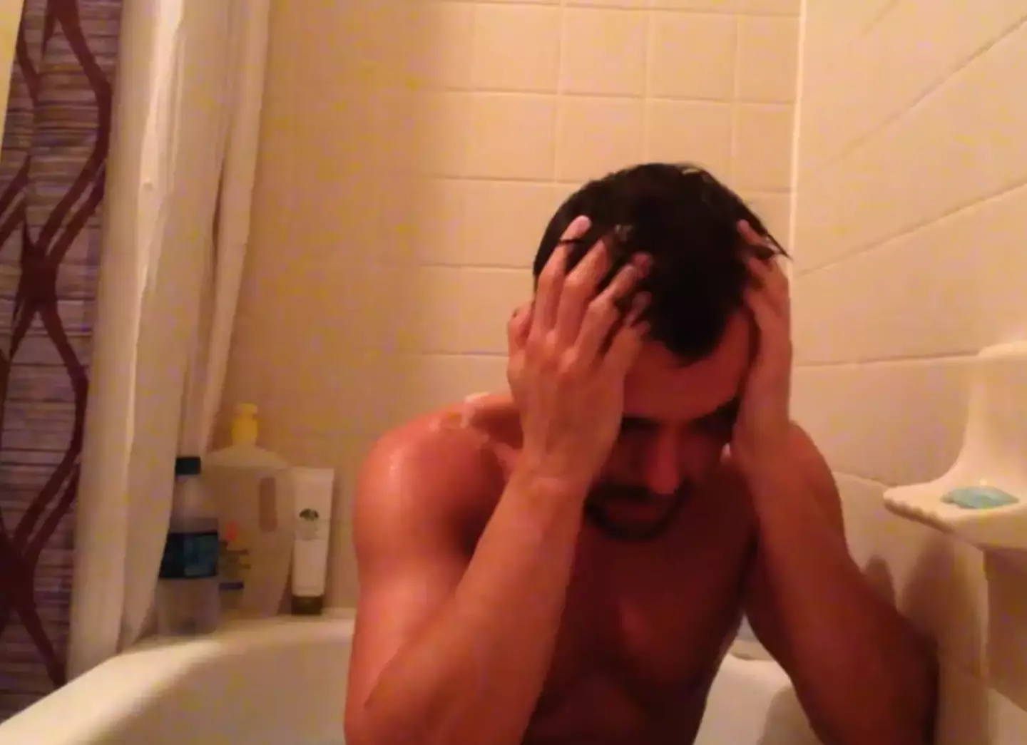 The video shows Alain Burno struggling to speak as the pain in his chest gets more severe. (YouTube / Alain Bruno)