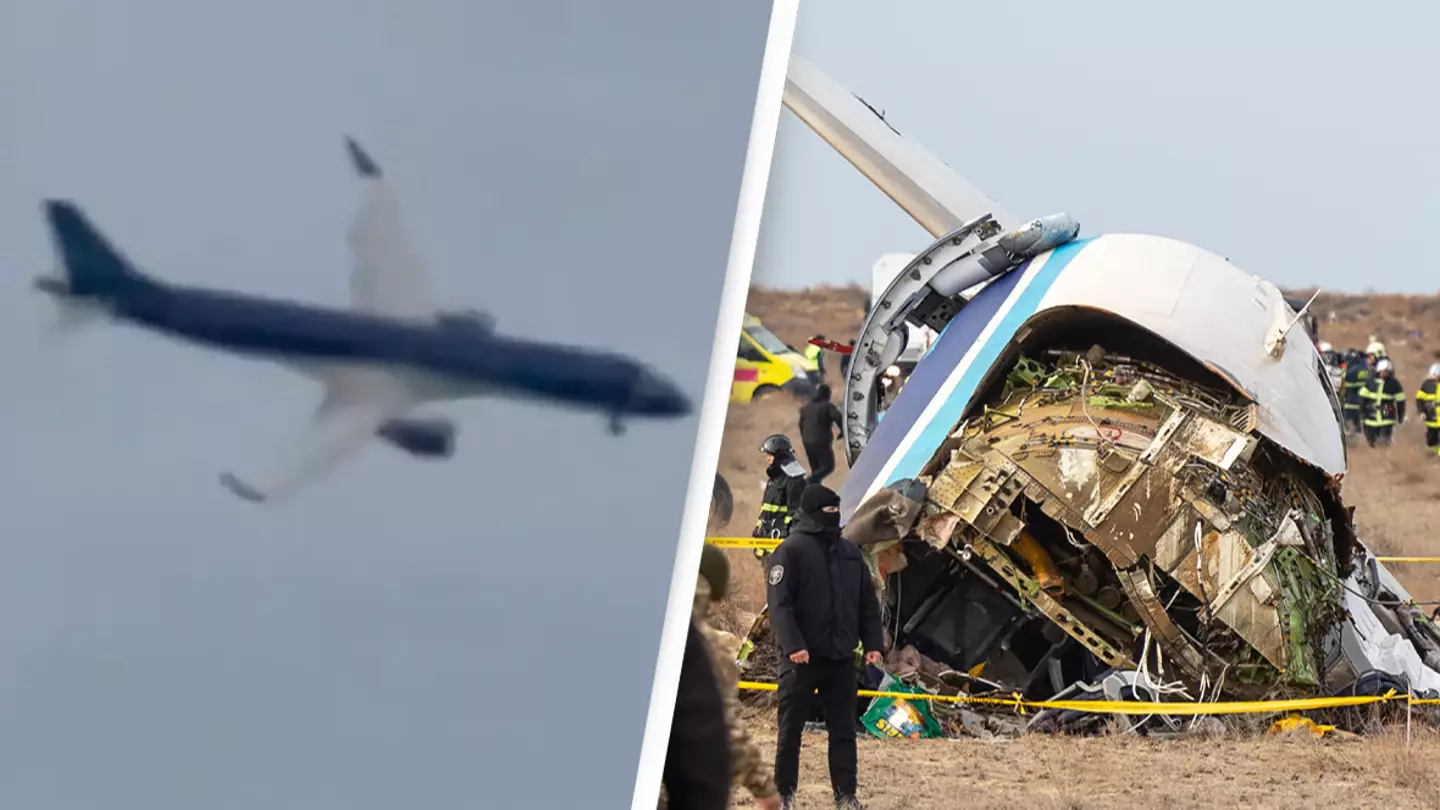 Tragic footage shows commercial flight crash near airport killing 38 passengers
