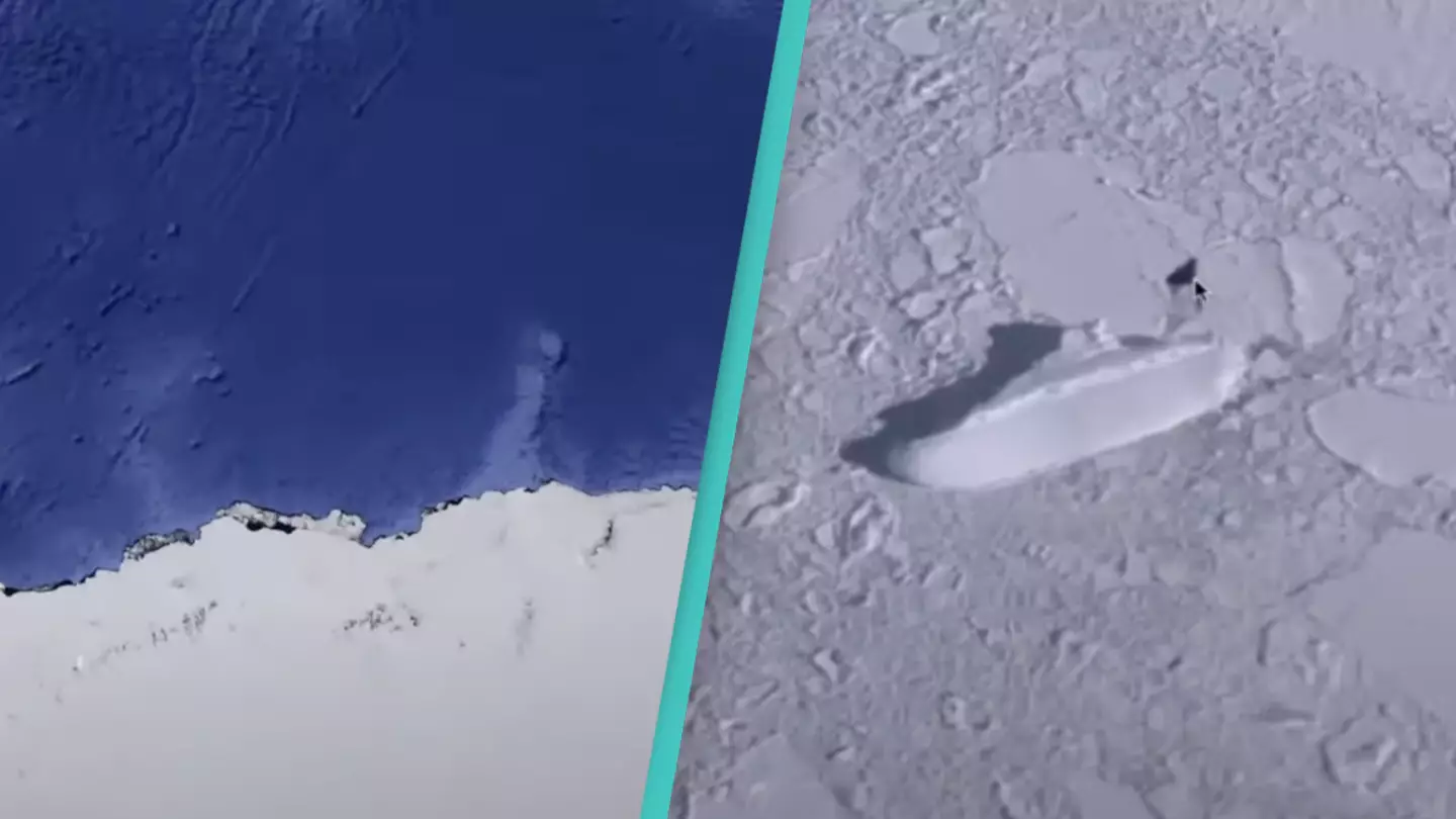 Mysterious '400ft ice ship' discovered in iceberg by Google Earth users