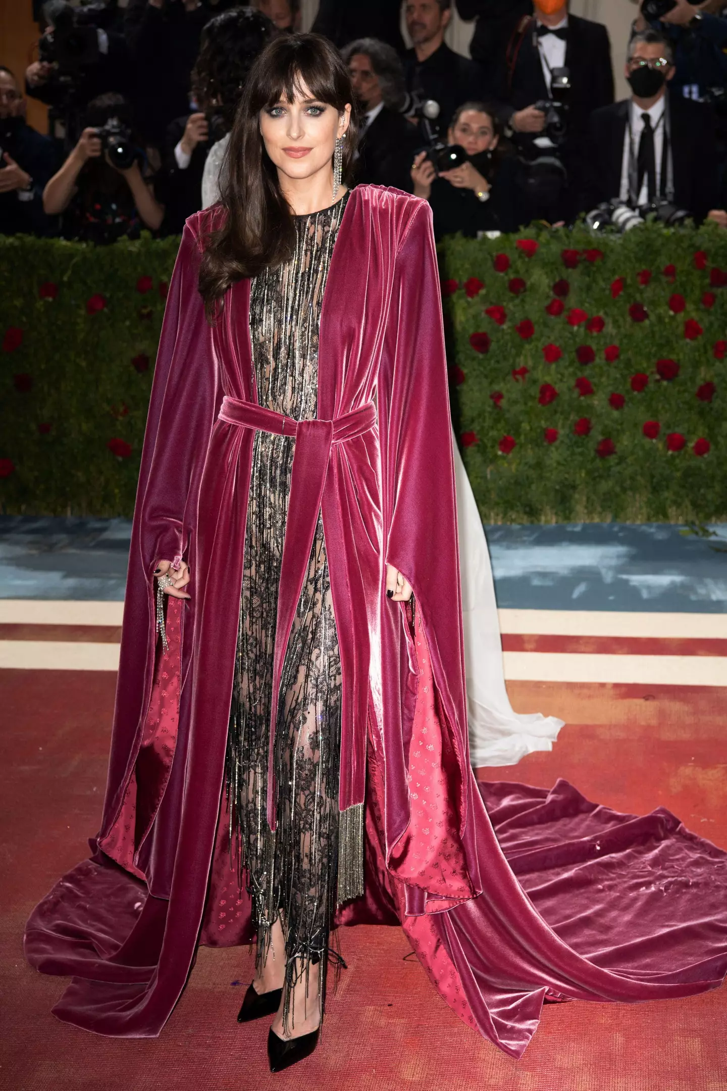 Dakota Johnson was one of the celebrities caught smoking at the event.