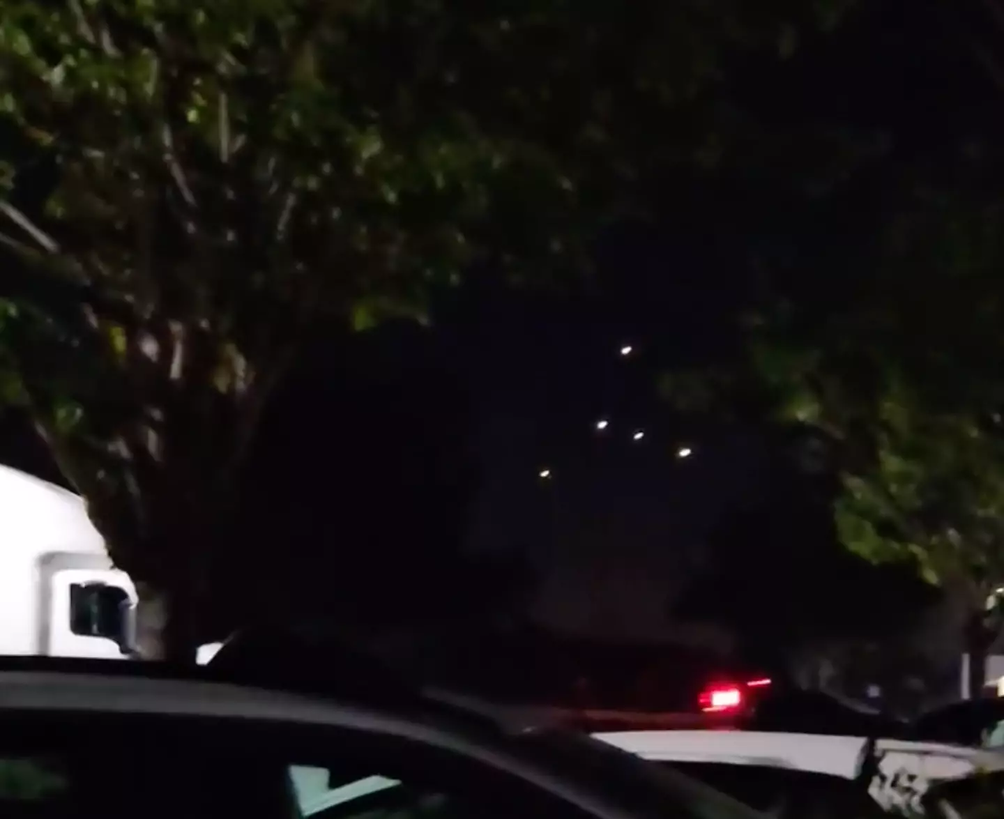 There were several mysterious lights in the sky.