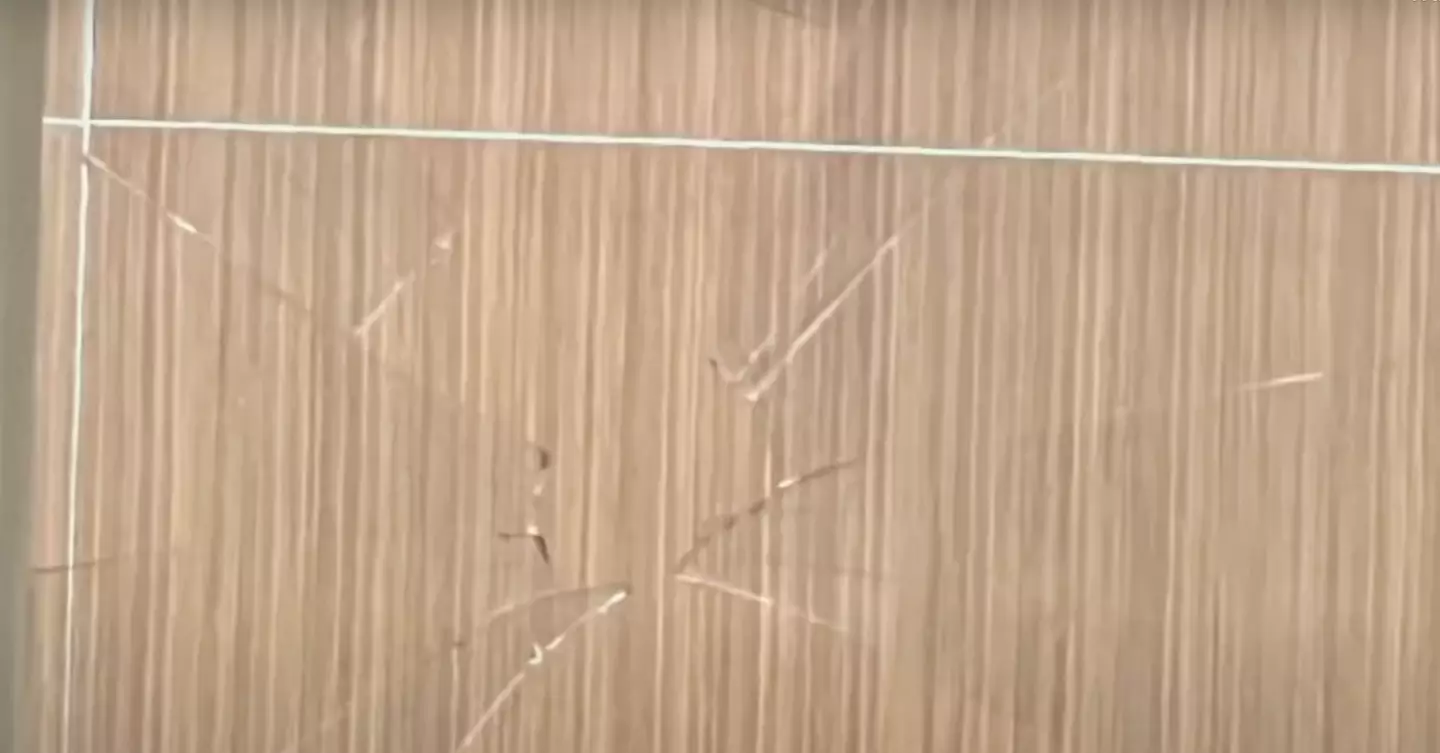 A window was smashed. (NBC 4 Washington)