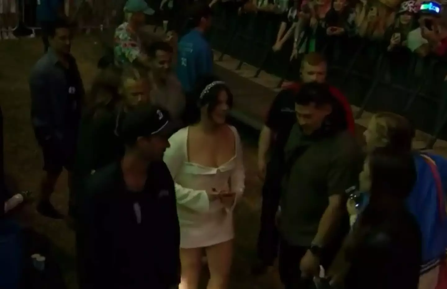 The biggest names at Glastonbury can't stay on too late and security had to escort her away.