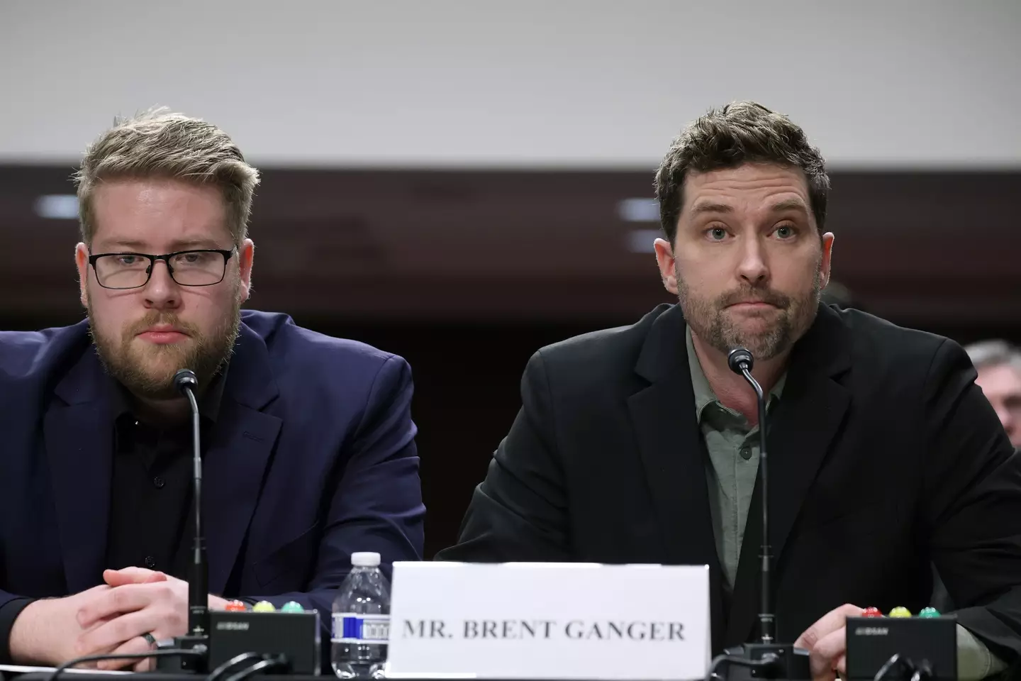 Luke and Brent Ganger spoke at the Capitol Hill hearing on Tuesday (Win McNamee/Getty Images)