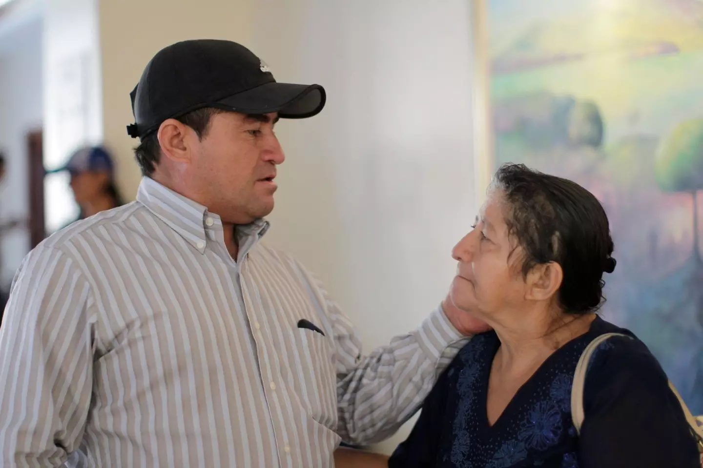 Alvarenga with his mother.