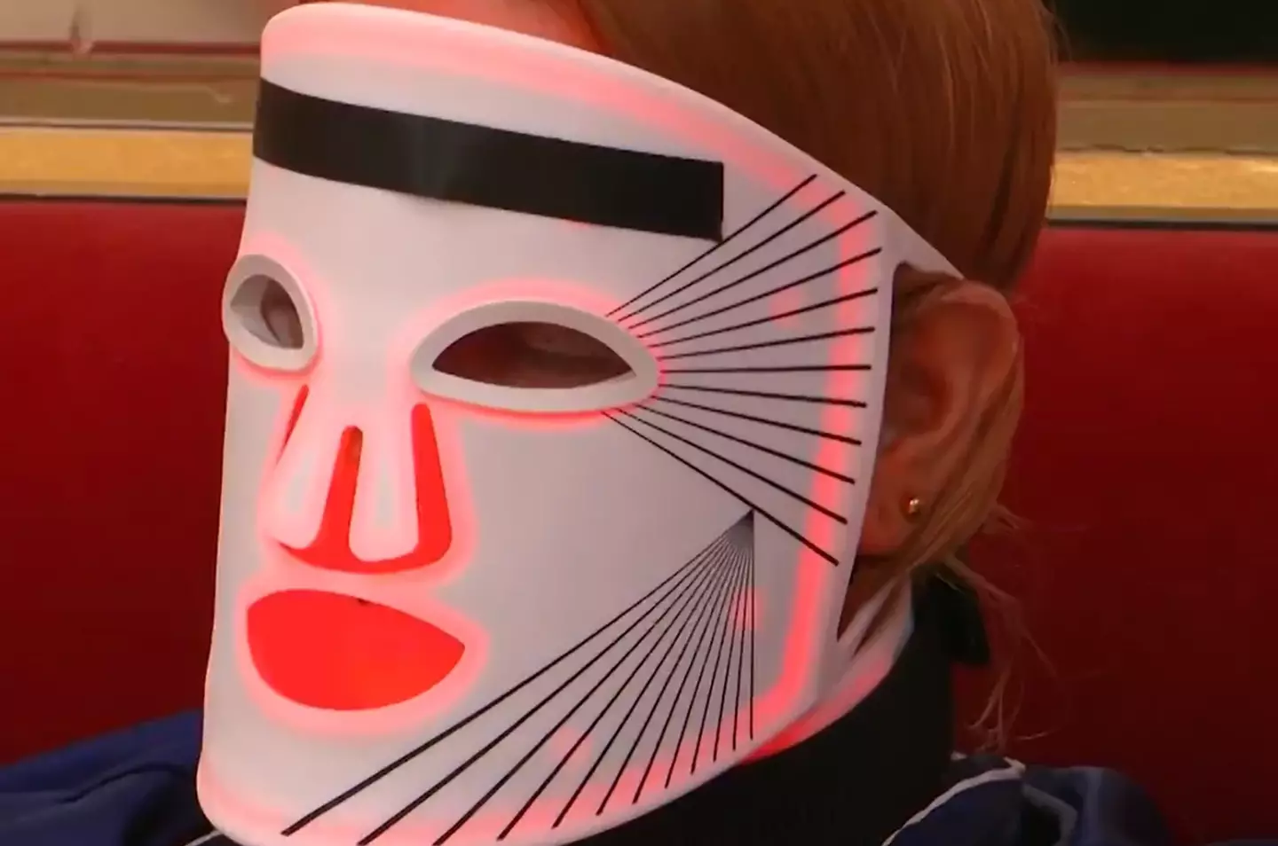 Preston was lyng in bed with the face mask on when Rourke made the comment (ITV)