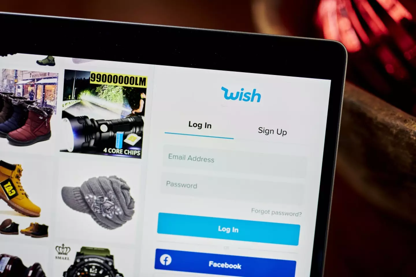 Wish.com being visited on a laptop (Getty Images)