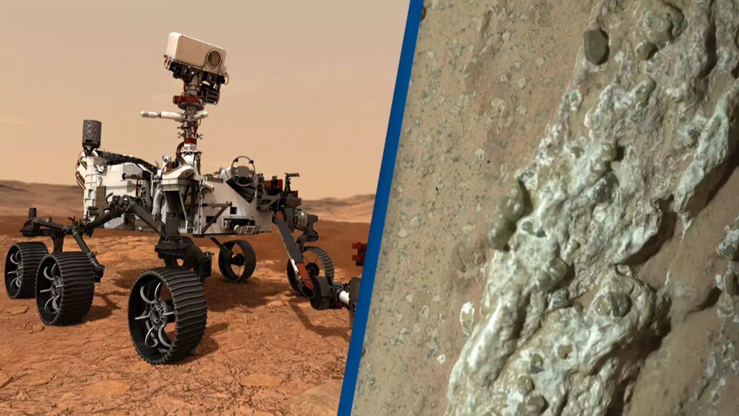 'Intriguing' discovery as Mars rover stumbles on rock that could show signs of ‘life’