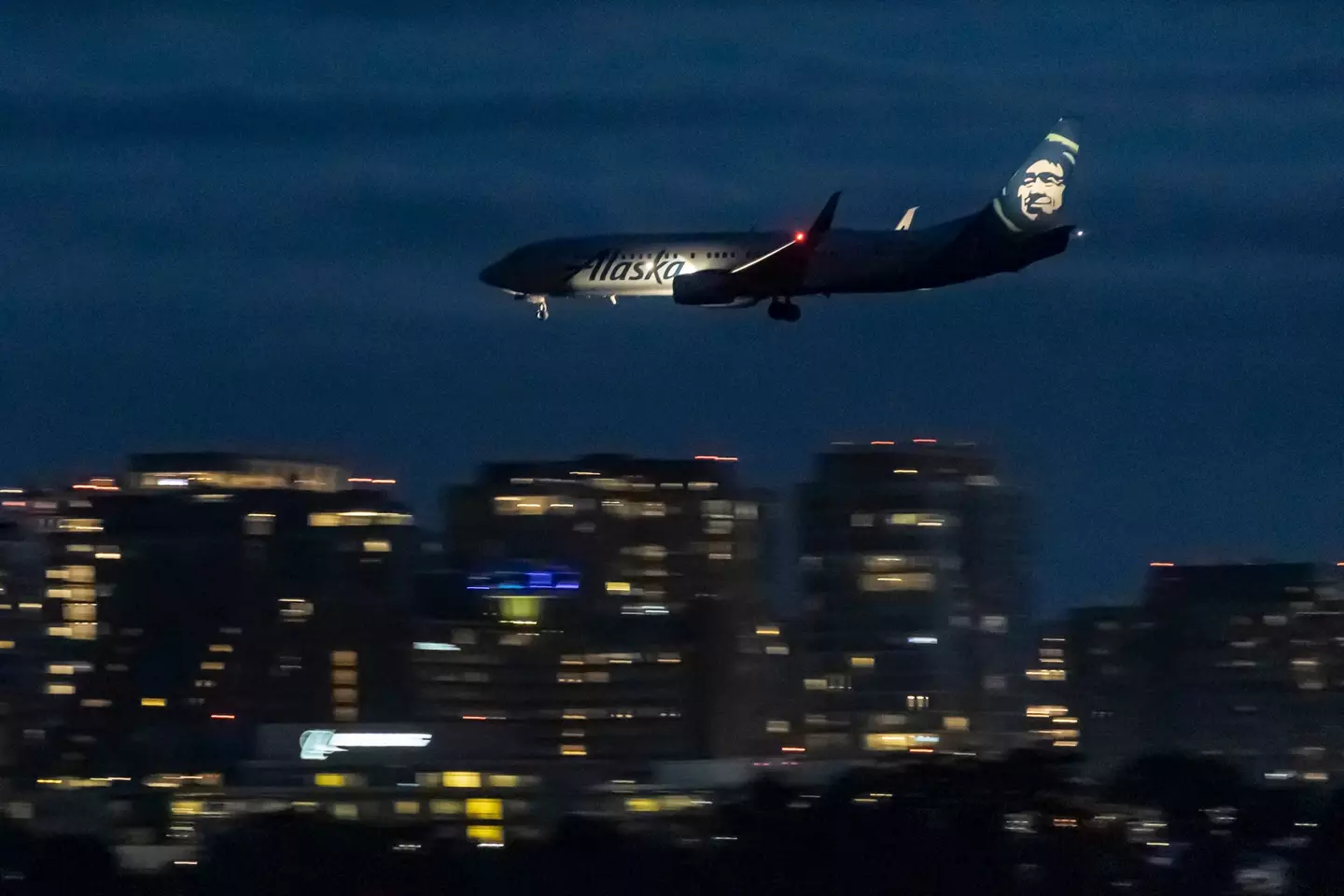 The Alaskan Airlines flight was forced to make an emergency landing.