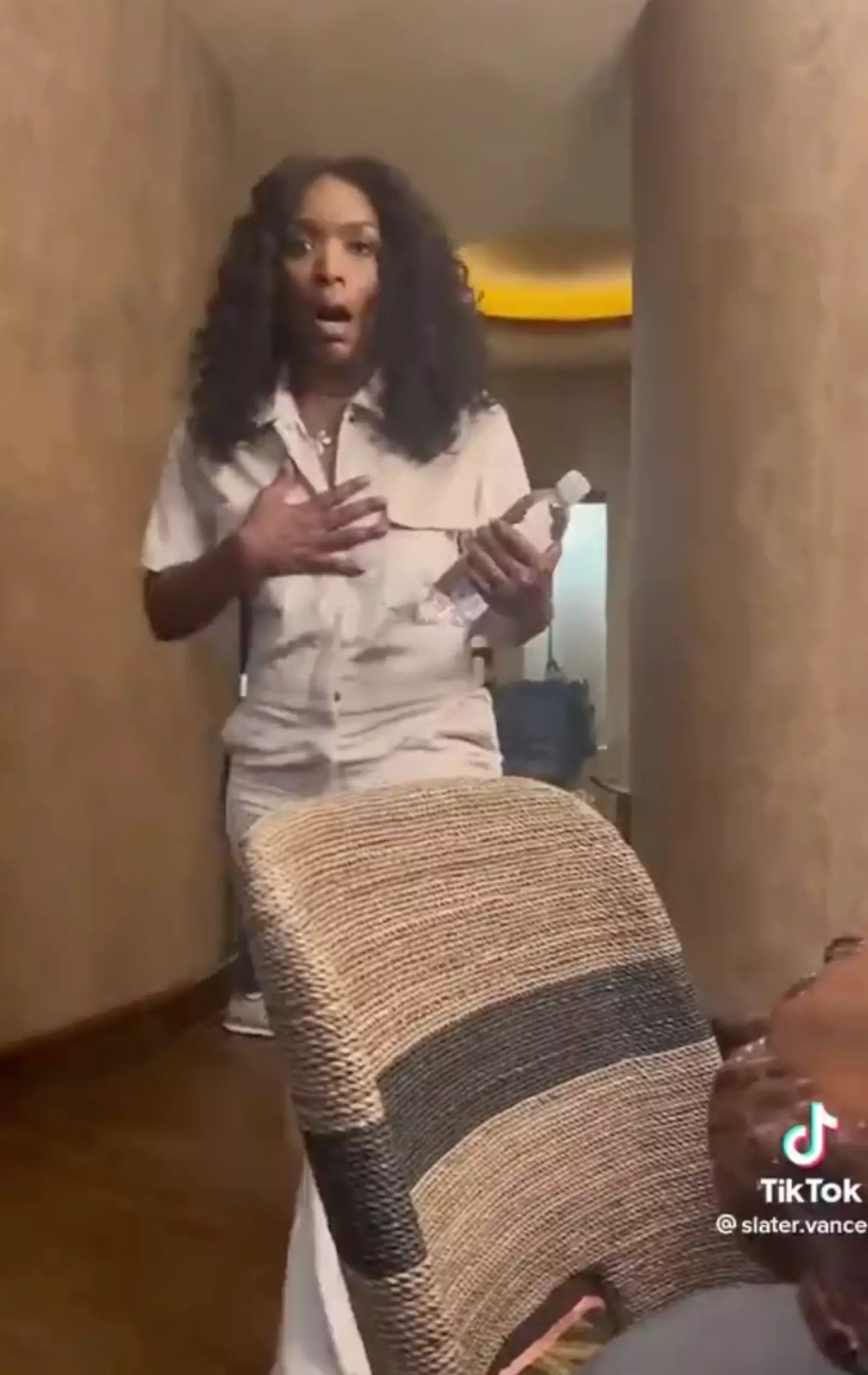 Angela Bassett was lost for words after the prank.