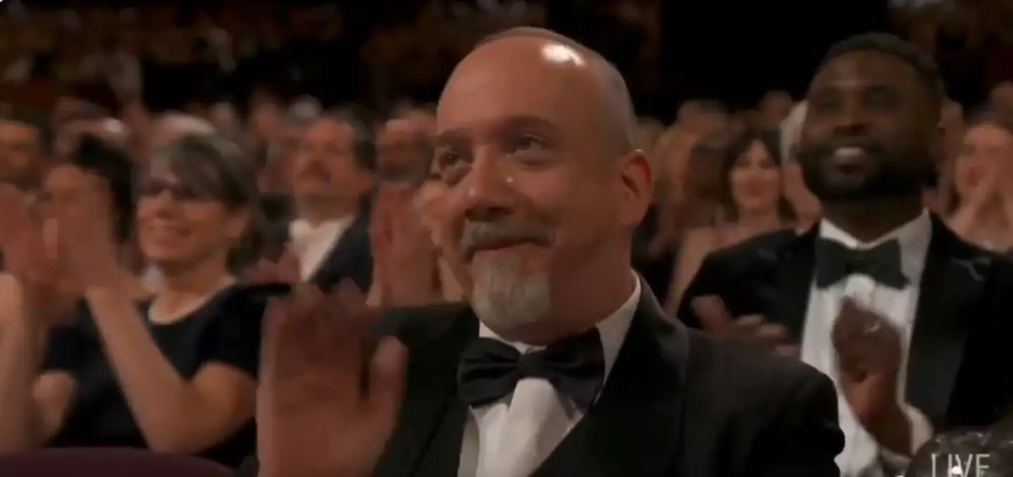 The actor clapped in support of his co-star.