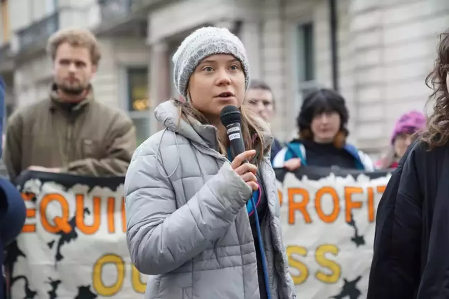 The climate activist was arrested earlier today.