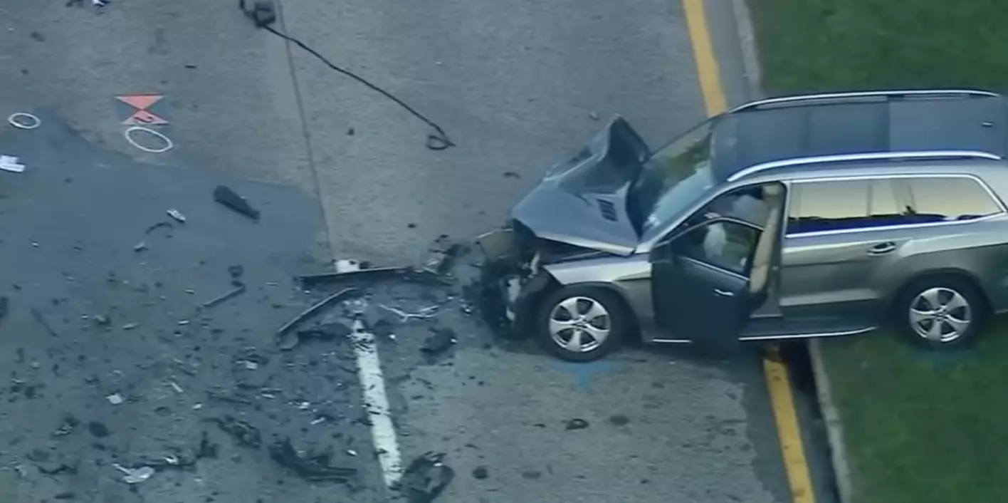 The crash involved four cars in total (Eyewitness News ABC7NY)