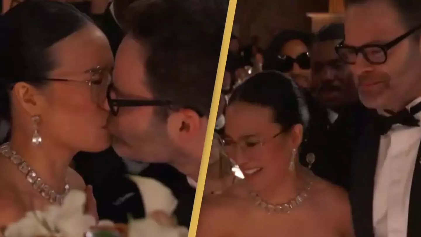 Bill Hader kissing Ali Wong after her Golden Globes win leaves shocked fans all saying the same thing