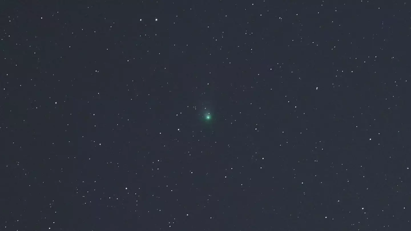 The comet is recognisable thanks to its green coma.