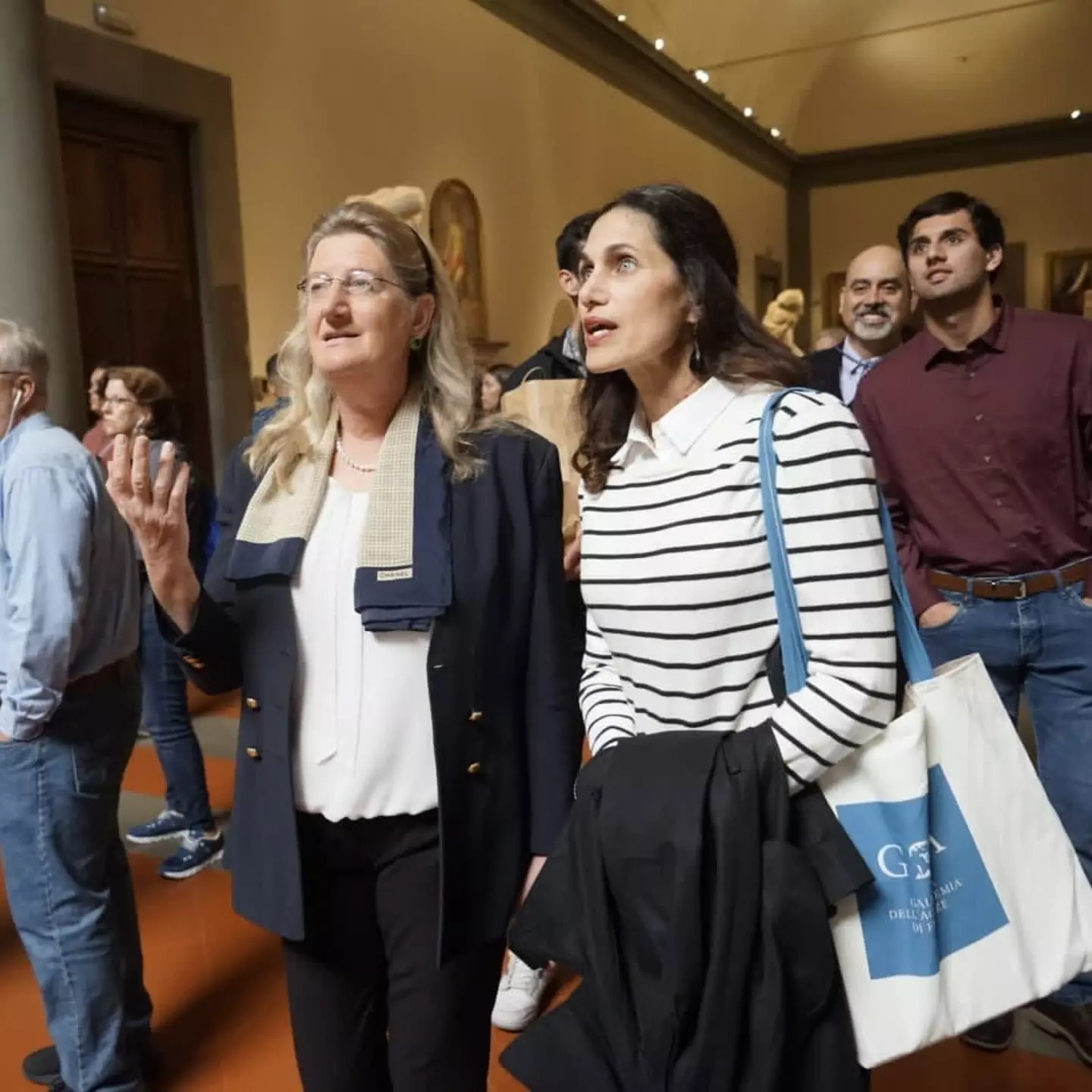 The former principal was invited to Florence by the galleria director and the city mayor.