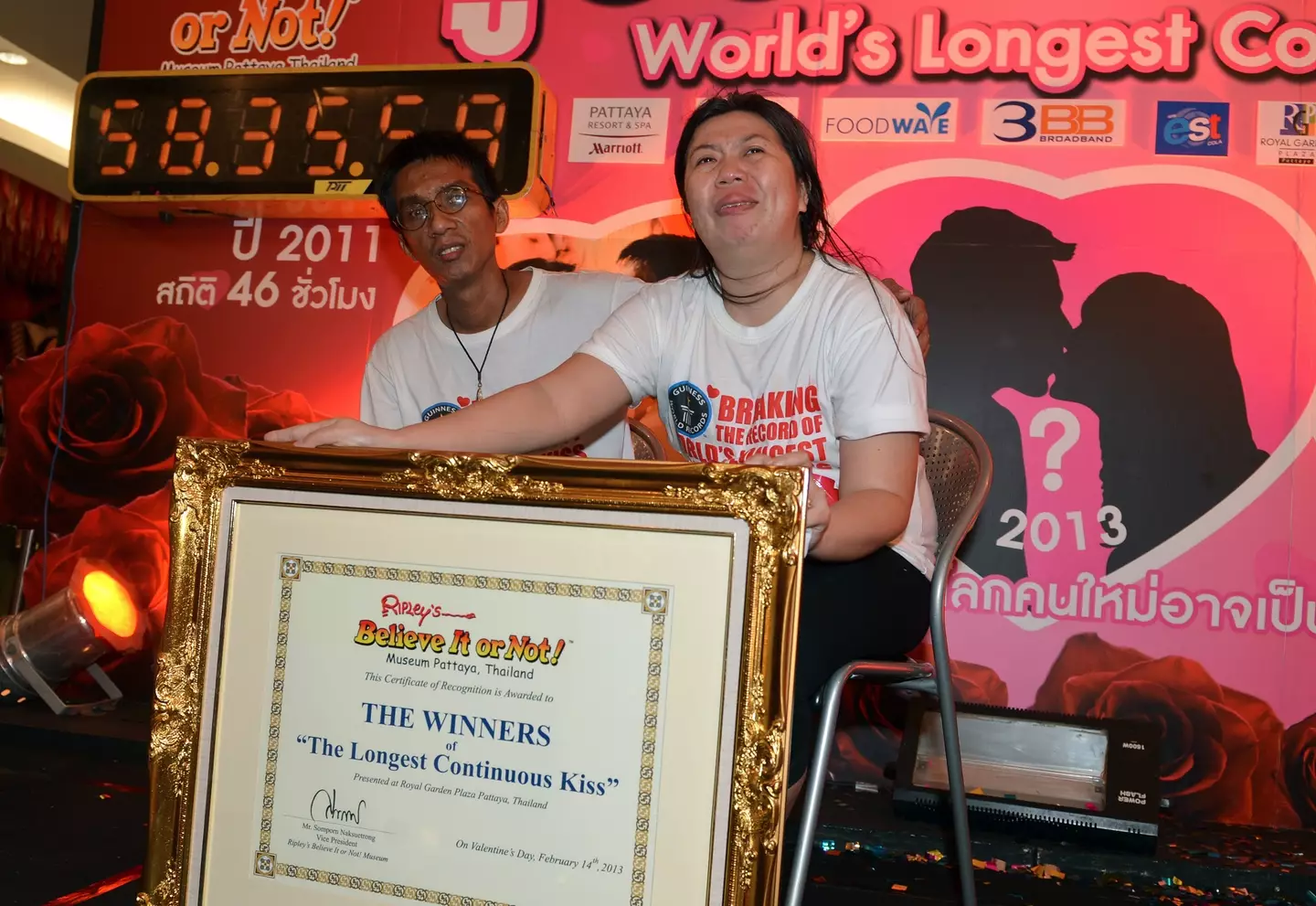 Ekkachai and Laksana Tiranarat are the last record holders (PORNCHAI KITTIWONGSAKUL/AFP via Getty Images)