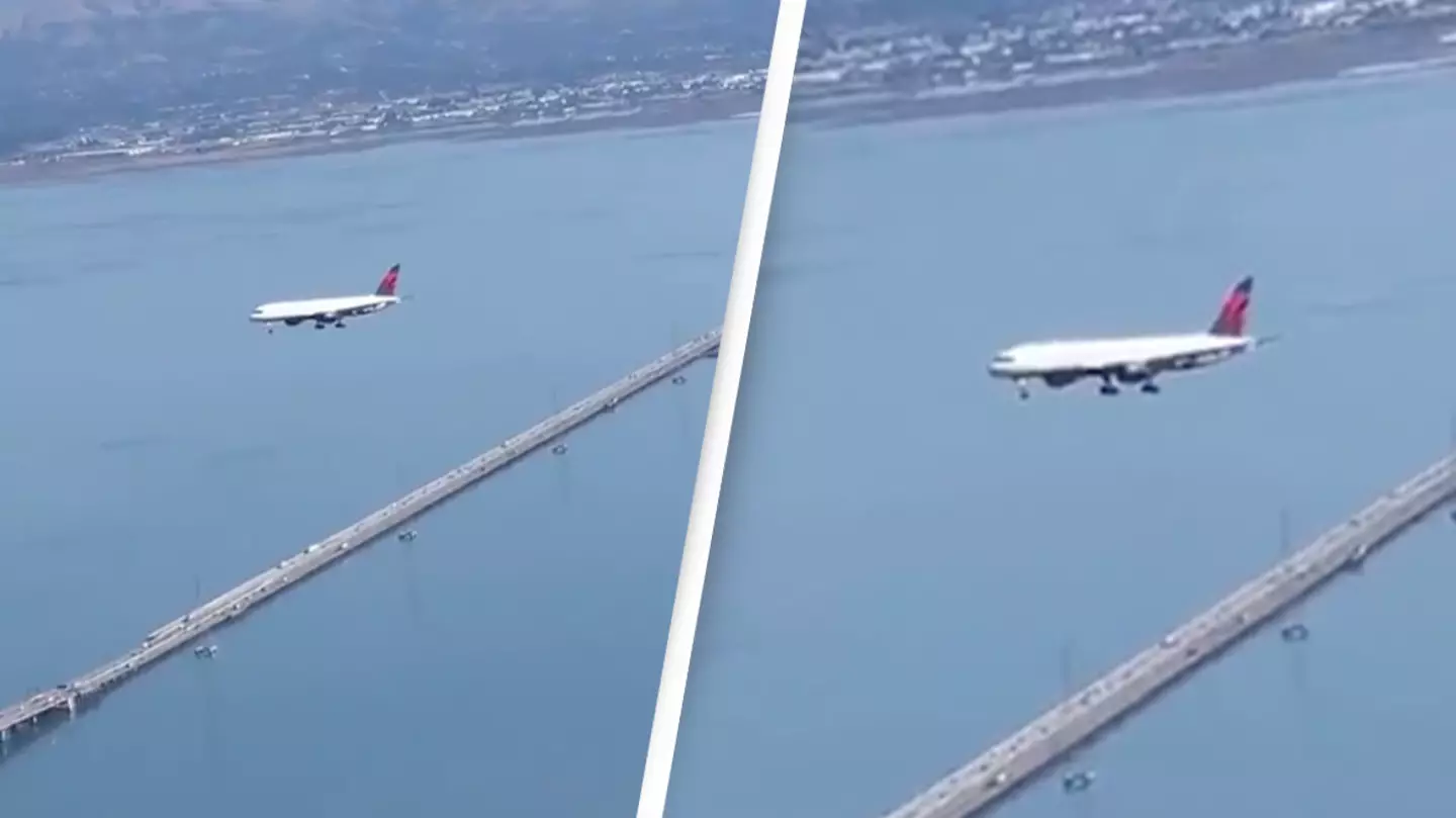 People baffled by 'glitch in the matrix' after spotting plane ‘stopped still in the air’