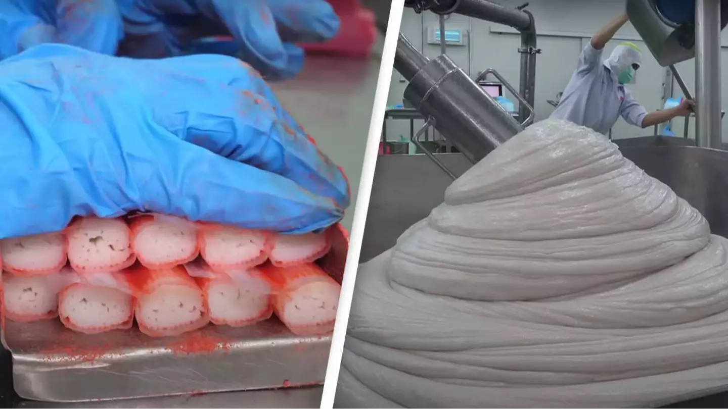 People left disturbed after seeing how crabsticks are made and they never want to eat them again