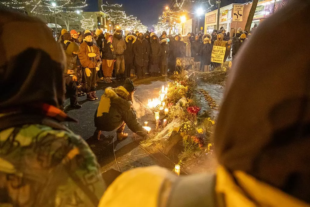 Vigils have been held for Alex Pretti after he was shot dead by a federal immigration officer at the weekend (Arthur Maiorella/Anadolu via Getty Images)
