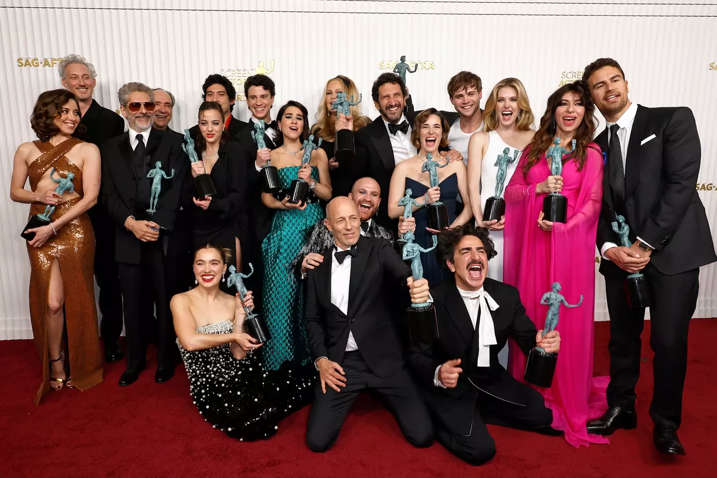 The White Lotus season 2 cast pictured at the 2023 SAG Awards.
