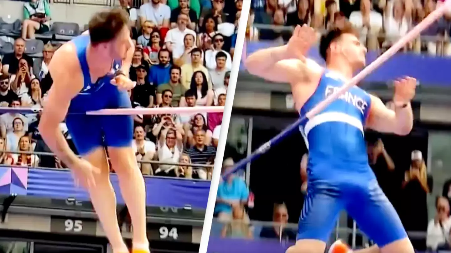 Commentators stunned as Olympic pole vaulter misses out on medal when unfortunate body part clips bar