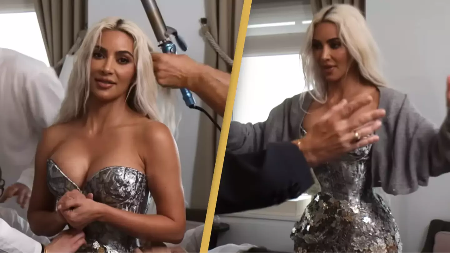 Behind-the-scenes footage explains why Kim Kardashian struggled to walk at Met Gala