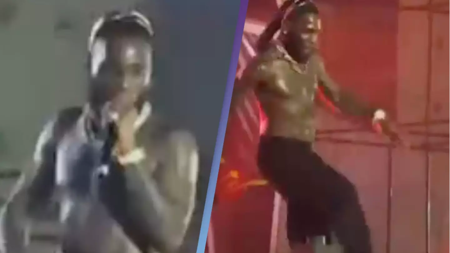 Burna Boy kicks fan in the middle of his concert